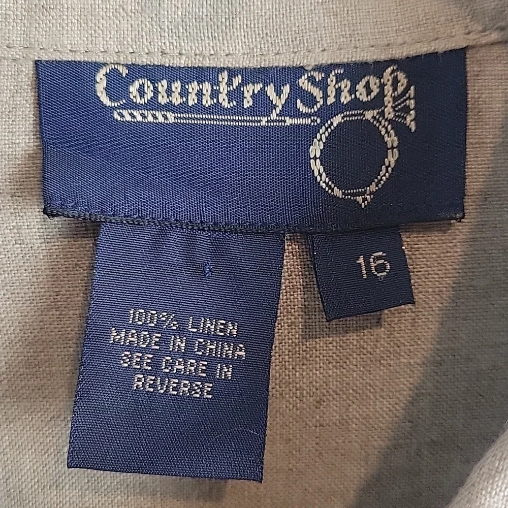 Country Shop linen Button down shirt Jacket